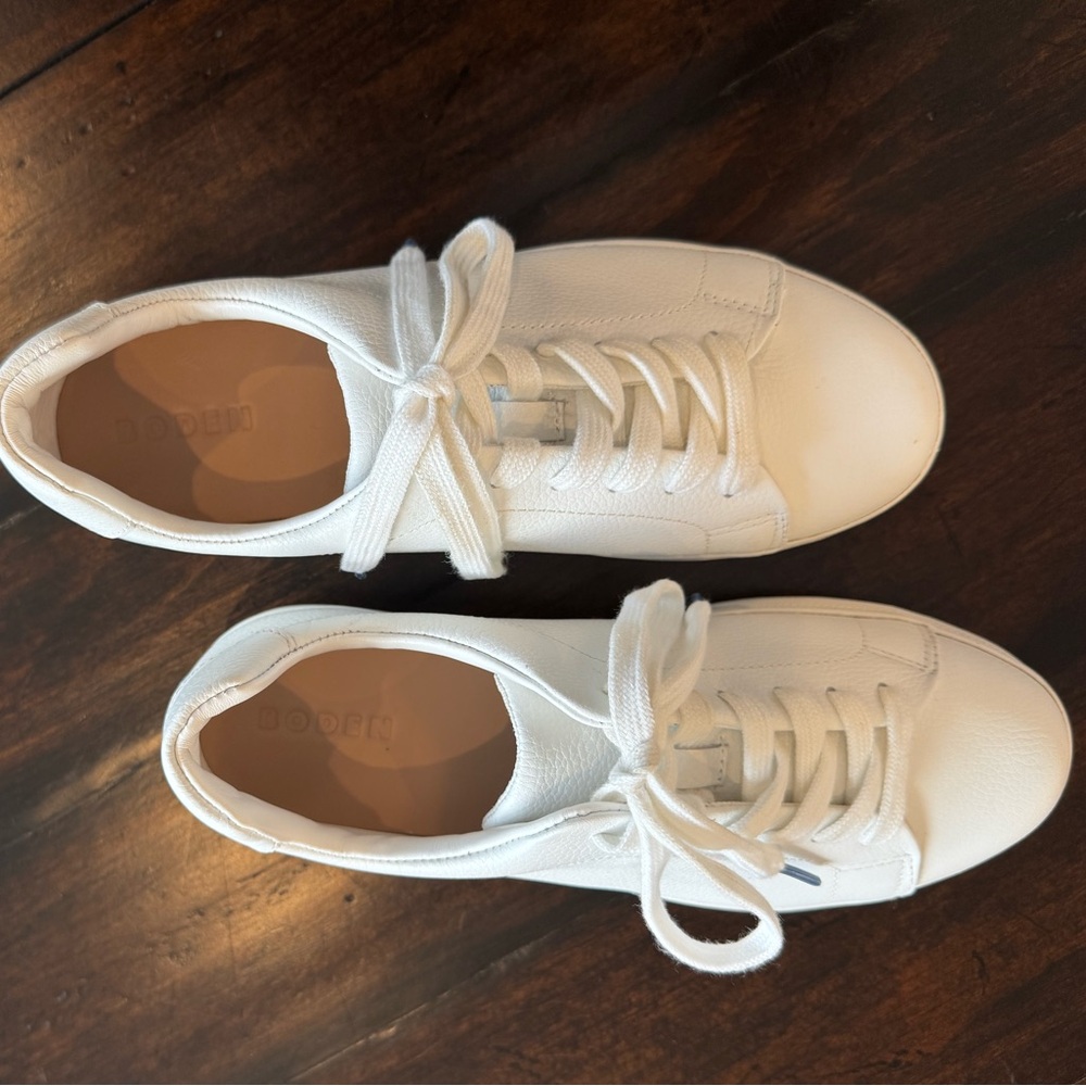 Boden White Lace-Up Women's Sneakers - Picture 6 of 11